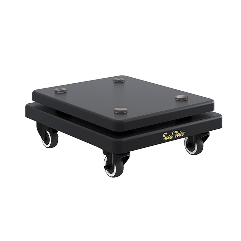 BXYXJ Floor-Standing Speaker Stand, 2pcs Audio Damping Pad, Speaker Brackets/Tray, Lockable with Universal Wheels, Easy to Move (Color : A, Size : 30 * 35CM)