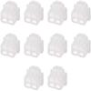 Heyiarbeit 20pcs Silicone RJ11 Cap Port Cover Anti Dust Stopper Plug Cover Protector Cap for End Computer Digital Socket Printer Transparent Tone view 1