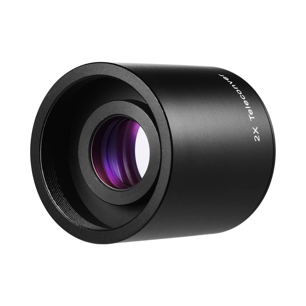 2X Teleconverter Lens Manual Focus Converter Lens for 650-1300mm 500mm 420-800mm Camera T-Mount Lenses