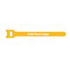Muka 500 Pcs Multi-Size Custom Cable Tie Reusable Fastening Wraps Logo Printed Hook and Loop Promotion Item-Yellow-1/2"x8" view 1