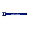 Muka 500 Pcs Multi-Size Custom Cable Tie Reusable Fastening Wraps Logo Printed Hook and Loop Promotion Item-Blue-1/2"x6" view 1