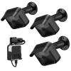 OLAIKE Housing and Metal Wall Mounting Bracket(3 Pack) for Blink Outdoor 3 (3th Gen) /XT/XT2,Weatherproof Protective Cover & 360 Adjustable Security Mount with Blink Sync Module Outlet Mount, Black view 1