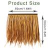 Palm Thatch, Thatch Roof Artificial Fake Straw Fake Thatch Artificial Thatch Tile Plastic Thatch Durable Polyester Synthetic Plastic Material Thatch Palm Thatch 50X50cm/1.64X1.64ft,2pcs Simulation tha view 2