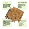 Palm Thatch, Thatch Roof Artificial Fake Straw Fake Thatch Artificial Thatch Tile Plastic Thatch Durable Polyester Synthetic Plastic Material Thatch Palm Thatch 50X50cm/1.64X1.64ft,2pcs Simulation tha view 3