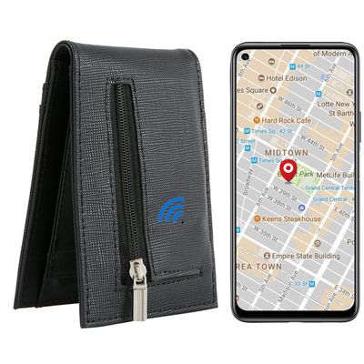 SMART CC Trackable Wallet for Men Anti-Lost Mens Wallet Bluetooth Tracker & Finder Credit Card (Black-33)