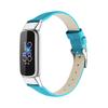 KangPlus Sport Wristband Compatible with Fitbit Luxe,Lightweight Sport Leather Watch Band Slim Soft Replacement Strap Comfortable Skin-friendly Wristbands Adjustable 5.5-8.0 inch for Women Girl - Blue view 1