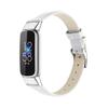 KangPlus Sports Wristband Compatible with Fitbit Luxe,Lightweight Sport Leather Watch Band Slim Soft Replacement Strap Comfortable Skin-friendly Wristbands Adjustable 5.5-8.0 inch for Women - White view 1