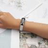 KangPlus Sports Wristband Compatible with Fitbit Luxe,Lightweight Sport Leather Watch Band Slim Soft Replacement Strap Comfortable Skin-friendly Wristbands Adjustable 5.5-8.0 inch for Women - White view 4