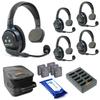 Eartec UL5S Ultralite Full Duplex Wireless Headset Communication for 5 Users - 5 Single Ear Headsets with SolidSignal Cleaning Wipes Bundle view 1