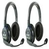 Eartec UL2D Ultralite Full Duplex Wireless Headset Communication for 2 Users - 2 Dual Ear Headsets with SolidSignal Cleaning Wipes Bundle view 2