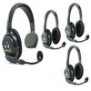 Eartec UL413 Ultralite Full Duplex Wireless Headset Communication for 4 Users - 1 Single Ear and 3 Dual Ear Headsets with SolidSignal Cleaning Wipes Bundle view 2