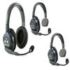Eartec UL321 Ultralite Full Duplex Wireless Headset Communication for 3 Users - 2 Single Ear and 1 Dual Ear Headsets with SolidSignal Cleaning Wipes Bundle view 2