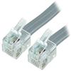 RiteAV - 0.33 Feet (4 Inches) RJ12/M to RJ12/M 6P6C Straight for Data Phone Line Cord - Gray view 1