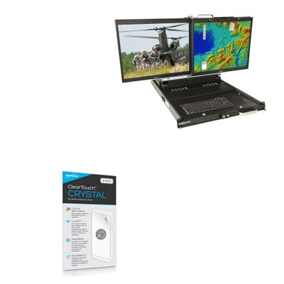 BoxWave Screen Protector Compatible with General Digital TWOVIEW (17 in) - ClearTouch Crystal (2-Pack), HD Film Skin - Shields from Scratches