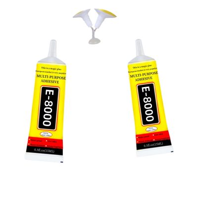 YiJieWZT E-8000 Adhesive Multi-Function Glues,Super Glue Suitable for Phone Screen Repair,Wooden,Jewelery (15ML2packs)