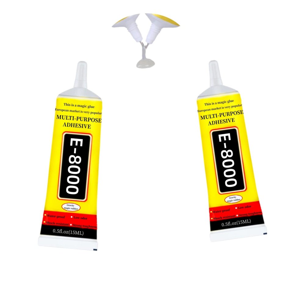 YiJieWZT E-8000 Adhesive Multi-Function Glues,Super Glue Suitable for Phone Screen Repair,Wooden,Jewelery (15ML2packs)