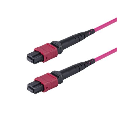 SpeedyFiberTX - 1-Pack 6 Meter 12 Fiber 40Gb 100Gb Multimode Elite MTP Fiber Trunk Cable, Type-B, OM4 Corning ClearCurve Fiber, Fire Retardant Plenum OFNP Cable Jacket