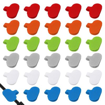 30 PCS Cable Labels Cord Labels for Electronic Multi-Color Writable Wire Tags, Computers Cable Management and Identification Home Decoration