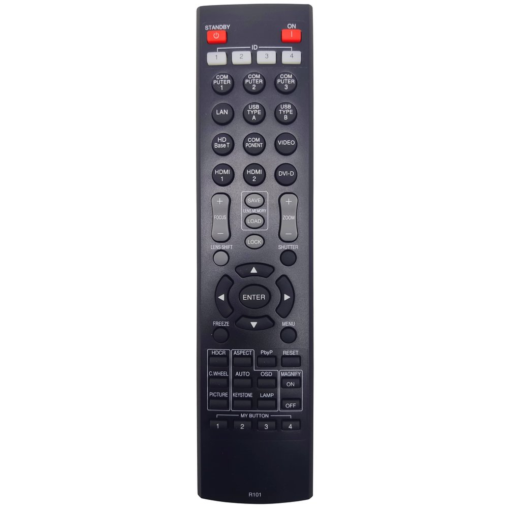 INTECHING HL02803 Projector Remote Control for Hitachi CP-HD9320, CP-HD9321, CP-HD9950, CP-HD9950B, CP-WU9100, CP-WU9100B, CP-WU9410, CP-WU9411, CP-WX9210, CP-WX9211, CP-X9110, CP-X9111