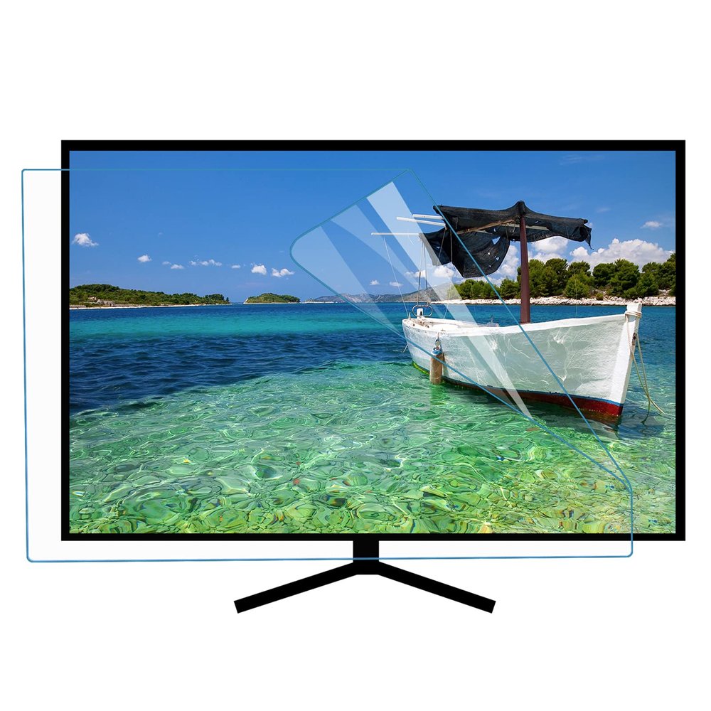 ZLSD 55-58 Inch Matte Anti-glare Film, Tv Screen Protector Anti-scratch Injury, No Bubble, Filter Out Blue Light That Relieve Computer Eye Strain and Help You Sleep Better,Matte-58inch(1269x721MM)