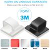 Large Adhesive Cable Clips (45 PCS, Black), Upgraded Wire Clips For Electric Wires, Cord Clips Adhesive Wire Holders For Cable Management Under Desk, Car, Wall, Extension Cord, Ethernet Cable, TV-Coax view 4