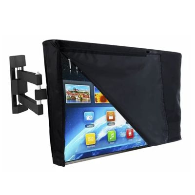 AYLYHD Dust Cover for TV, Outdoor TV Cover Hanging Television Sun Protection Dust Cover Outdoor Furniture Rain Cover (Color : Black, Size : 65-70")
