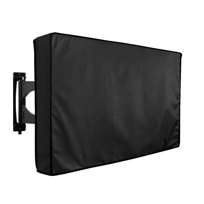 AYLYHD Dust Cover for TV, Fabric TV Display Protector for Flat Screen TVs TV Cover Black Waterproof Outdoor Protective Cover (Color : Black, Size : M-48x30)