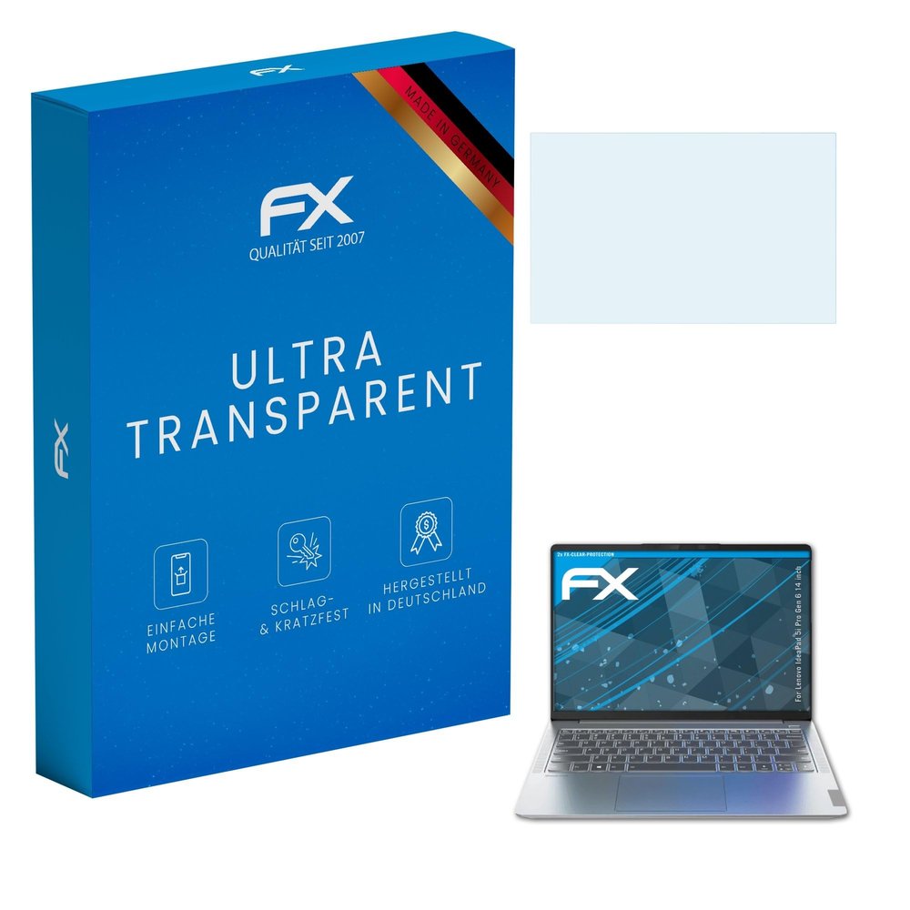 atFoliX Screen Protection Film compatible with Lenovo Idea Pad 5i Pro Gen 6 14 inch Screen Protector, ultra-clear FX Protective Film (2X)