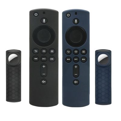 [2 Pack] Firsticks Remote Case with Holder Cover for AirTag and Tile Sticker 2020 (Glow in The Dark) Compatible with Fir TV 4K,Tracker Cover for Airtag-firstick