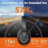 EKSA Truck Driver Bluetooth Headset with Microphone, Environmental Noise Cancelling Wireless Headphone, 99ft Long Wireless Range, Up to 30 Hours of Talk Time, Ultra-Large Soft Earmuff Trucker Headset view 4