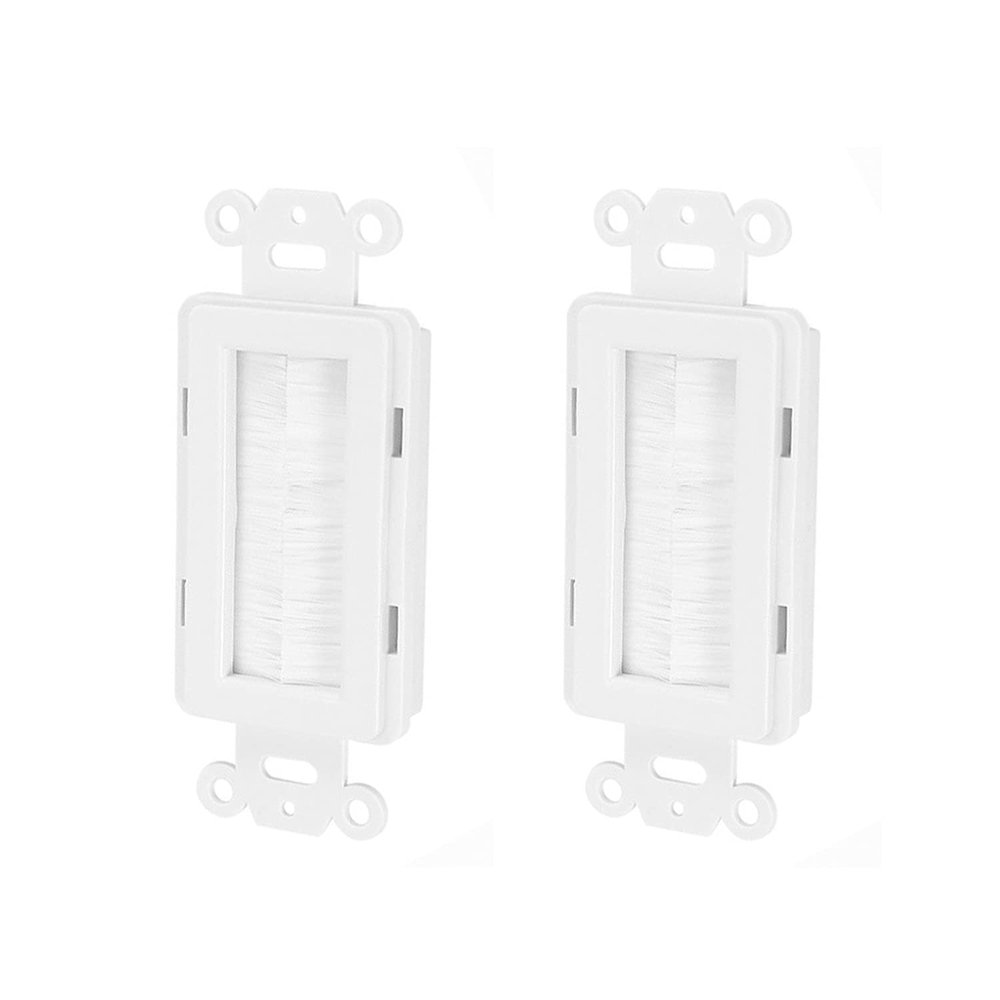 Chaosss &. Decorator Brush Passthrough, Brush Wall Plate Insert, 2 Pack White