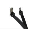 LY tech Long Flat Slim Thin Ribbon Micro USB Male 90 Degree Angled to Standard USB A Male 90 Degree Angled for sync and Charging Black (40CM Micro USB 1 to Standard USB A Down) view 1