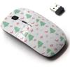 2.4G Wireless Mouse with Cute Pattern Design for All Laptops and Desktops with Nano Receiver - Christmas New Year Colorful view 1