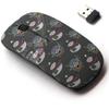 2.4G Wireless Mouse with Cute Pattern Design for All Laptops and Desktops with Nano Receiver - Christmas Cute Snowman Deer view 1