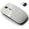 2.4G Wireless Mouse with Cute Pattern Design for All Laptops and Desktops with Nano Receiver - Christmas on White view 1