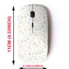 2.4G Wireless Mouse with Cute Pattern Design for All Laptops and Desktops with Nano Receiver - Christmas on White view 2