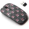 2.4G Wireless Mouse with Cute Pattern Design for All Laptops and Desktops with Nano Receiver - Christmas Snowmen Snowflakes view 1
