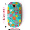 2.4G Wireless Mouse with Cute Pattern Design for All Laptops and Desktops with Nano Receiver - Fat cat Thick view 2
