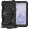 AdirMi Case for Galaxy Tab A 8.4" 2020 SM-T307/T307u w/Screen Protector Pencil Holder, Military Grade Heavy Duty Shockproof Cover with 360 Rotating Stand, Hand Strap & Shoulder Strap,Black view 1