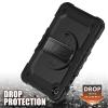 AdirMi Case for Galaxy Tab A 8.4" 2020 SM-T307/T307u w/Screen Protector Pencil Holder, Military Grade Heavy Duty Shockproof Cover with 360 Rotating Stand, Hand Strap & Shoulder Strap,Black view 2