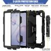 AdirMi Case for Galaxy Tab A 8.4" 2020 SM-T307/T307u w/Screen Protector Pencil Holder, Military Grade Heavy Duty Shockproof Cover with 360 Rotating Stand, Hand Strap & Shoulder Strap,Black view 3