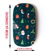 2.4G Wireless Mouse with Cute Pattern Design for All Laptops and Desktops with Nano Receiver - Flat Christmas Traditional view 2