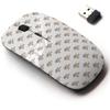 2.4G Wireless Mouse with Cute Pattern Design for All Laptops and Desktops with Nano Receiver - Bear Christmas Polar view 1