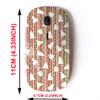 2.4G Wireless Mouse with Cute Pattern Design for All Laptops and Desktops with Nano Receiver - Christmas Striped Trees view 2