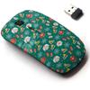 2.4G Wireless Mouse with Cute Pattern Design for All Laptops and Desktops with Nano Receiver - Christmas Snowflakes Mittens view 1
