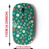 2.4G Wireless Mouse with Cute Pattern Design for All Laptops and Desktops with Nano Receiver - Christmas Snowflakes Mittens view 2