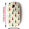 2.4G Wireless Mouse with Cute Pattern Design for All Laptops and Desktops with Nano Receiver - Christmas Green red view 2