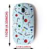 2.4G Wireless Mouse with Cute Pattern Design for All Laptops and Desktops with Nano Receiver - Christmas Sweets Balls view 2