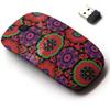 2.4G Wireless Mouse with Cute Pattern Design for All Laptops and Desktops with Nano Receiver - Floral Texture Endless view 1