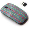 2.4G Wireless Mouse with Cute Pattern Design for All Laptops and Desktops with Nano Receiver - Winter Hanging red Green view 1